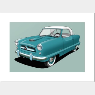 nash metropolitan in teal Posters and Art